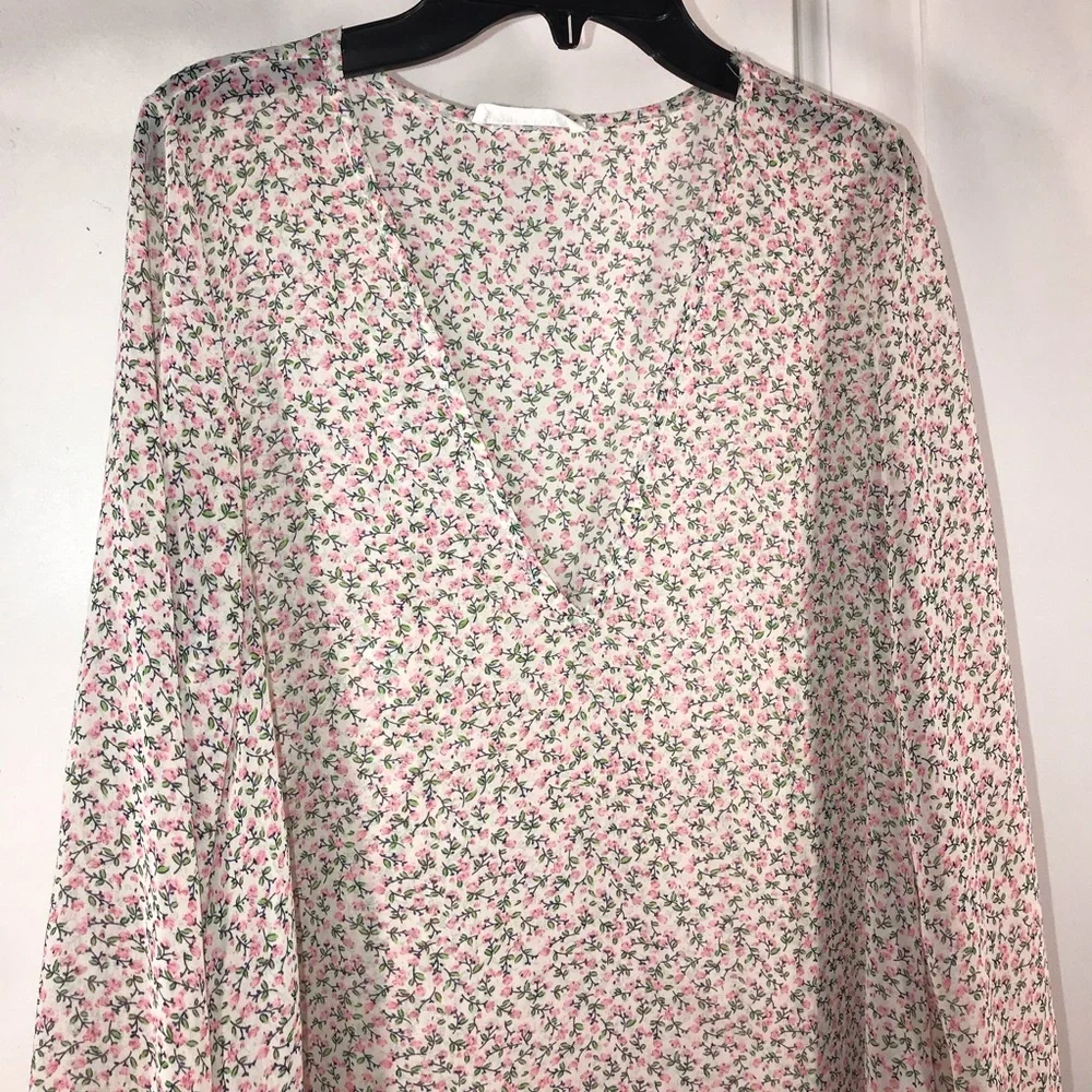 Honey Punch Pink Floral Tunic, Size Small